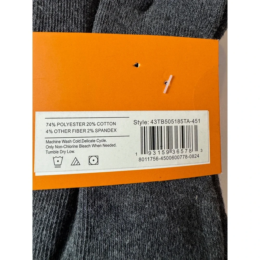 Timberland Mens 6 Pair‎ Cushioned Crew Socks Navy Grey 9-12